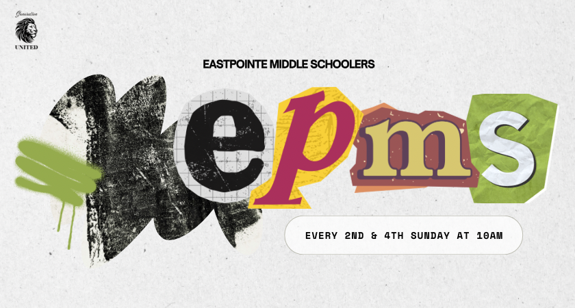 Join Eastpointe Church Buckley for our Middle School group: Every second and fourth Sunday at 10am